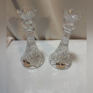 Elegant Crystal Candle Holders